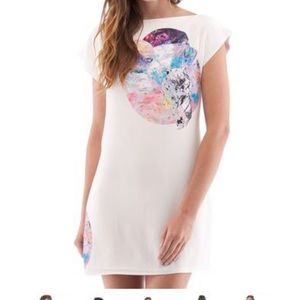 White silk shift dress by Cynthia Vincent